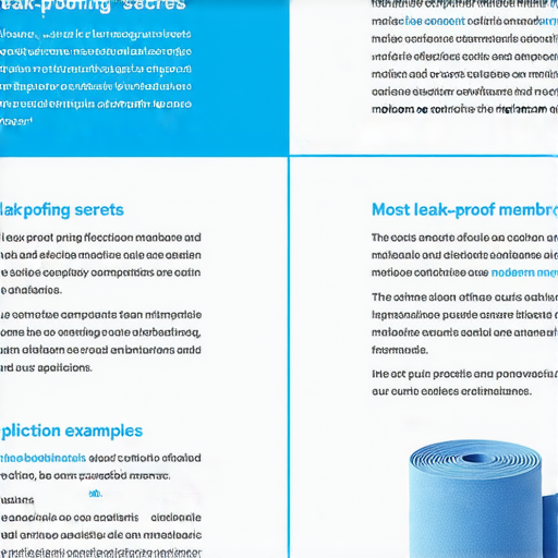 揭開防漏秘密！哪種膜最有效？探索我們的專業服務！