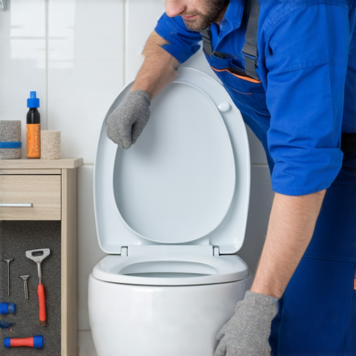 專業水電維修人員正在檢查廁所故障，工具欄位於旁邊，展示解決各種水電問題的專業技術，帶來便捷的維修方案，探索破解廁所故障之道的技巧與建議。