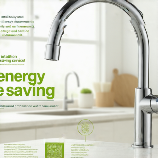 節能水龍頭展示，強調其能有效減少水資源浪費，配合專業服務，讓家庭與企業輕鬆實現節能環保，促進可持續發展。