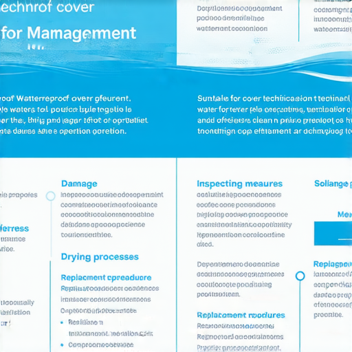 防水罩進水後的專業解決方案示意圖，包括檢查防水罩的損壞、乾燥過程及替換的步驟，展示有效的應對措施，以確保設備安全運行。