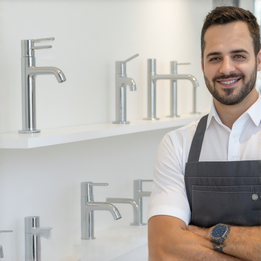 Toto水龍頭展示，專業維修服務人員提供選擇建議，強調Toto品牌的品質與耐用性，讓消費者了解是否值得購買的關鍵因素。