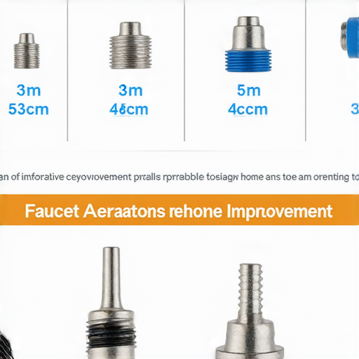 不同尺寸水龍頭起泡器的比較圖，展示各款起泡器的特徵和適用性，幫助消費者挑選適合的產品，並強調專業維修服務的重要性。