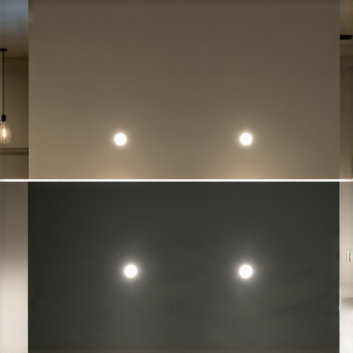 家居換射燈的專業技巧，展示前後改變效果的室內照明，明亮的射燈增添空間活力和現代感，讓您的家居煥然一新，立即探索專業服務提升居家美感。