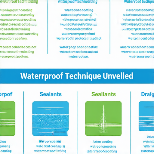 防水技巧大公開圖，展示多種家居防水方法，包含防水塗料、密封劑和排水系統。讓你的家居安全無慮，提升居住品質，快來了解有效防水技巧！