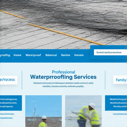 膜包防水專業服務，展示防水處理過程，家庭安全保障，提升生活品質，讓家庭更安心，圖片中顯示高品質材料與施工技術。