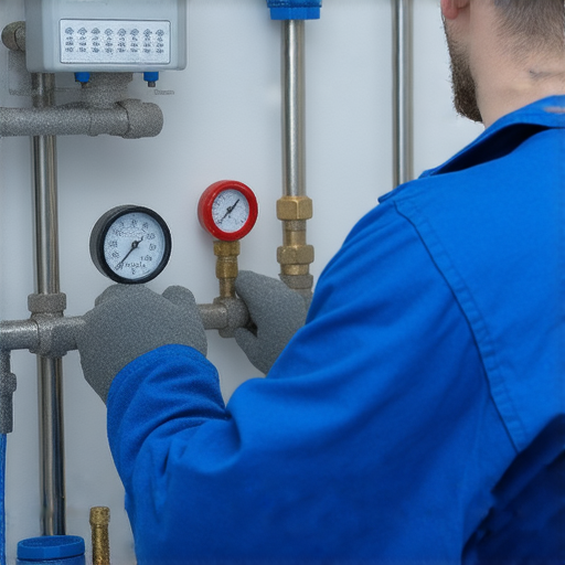 一名專業技術人員正專注於檢查水電煤系統，展現高效的維修服務，旨在提供全面的一人搞定水電煤的解決方案，讓客戶體驗超值的專業服務。