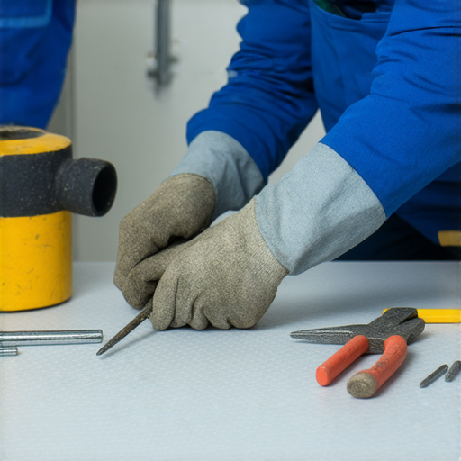 專業維修服務優惠，洗水管不再貴，圖片展示水管維修過程，技術人員專注操作，明亮的工作環境，充分體現高品質服務和客戶滿意度。