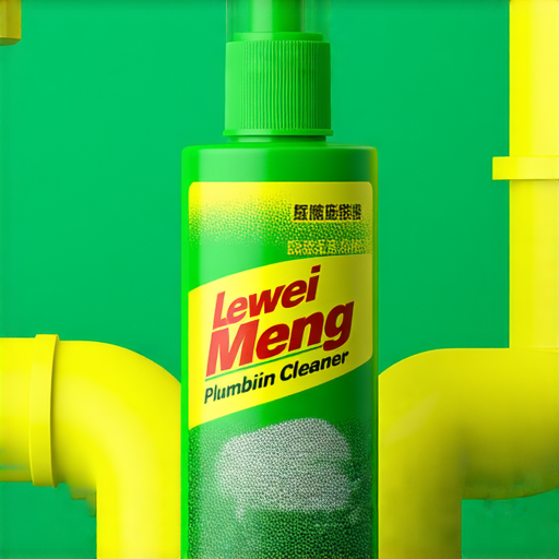 水電維修必備的疏通劑樂威猛，展示其產品包裝與使用方式，旁邊有堵塞的水管，強調其徹底解決堵塞問題的效果，適合家庭維修需求。