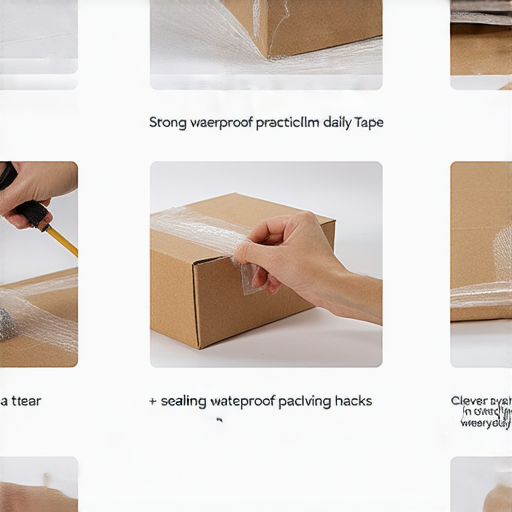 強力防水布膠帶的多種用途展示，包括修補、防水包裝和日常生活的小妙招，讓你驚呼連連，輕鬆解決各種問題。