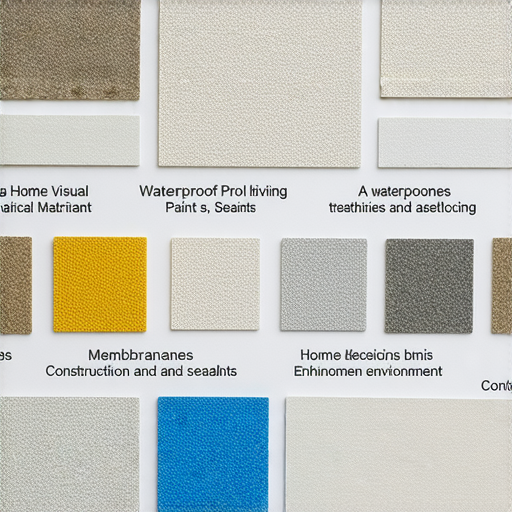 門捲防水秘籍，不同防水材料和施工技巧的展示圖，讓您了解如何提升家中防水效果，確保居住環境更完美，實現高效防水方案。