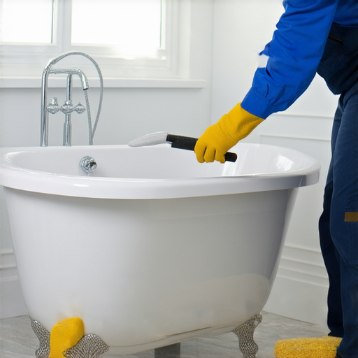 浴缸更換全攻略圖片，展示專業水電維修服務過程，專業人士正在安裝新的浴缸，以確保安全與舒適，傳達維修流程與浴缸選擇的重要性。