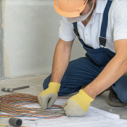 水電師傅在工地上忙碌，專注於安裝電線與水管，展現專業技能。薪水高，更有穩定發展前景，吸引更多人想加入水電行業。