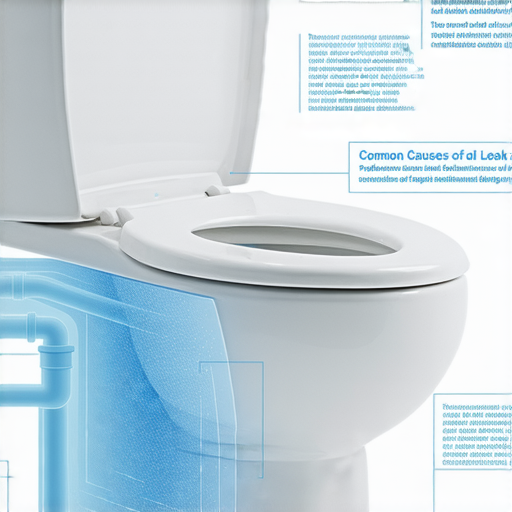 馬桶構造示意圖，展示馬桶內部各部件，包括水箱、蝶閥及排水系統。解釋馬桶漏水原因及專業維修解決方案，幫助用戶了解維護要點。