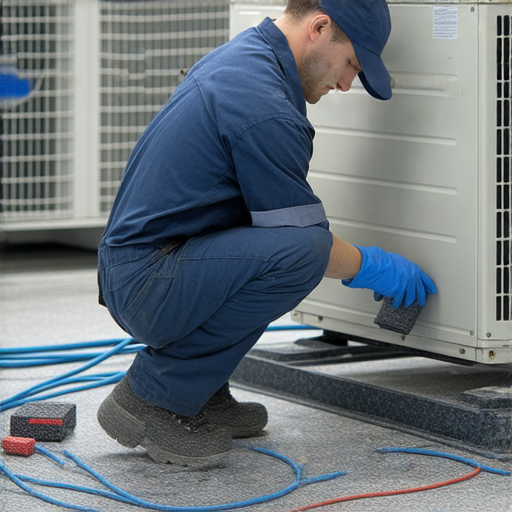 緊急冷氣維修速運專業團隊隨時待命的圖片，展示維修技師在現場檢查冷氣設備，提供即時服務，確保客戶舒適的室內環境。