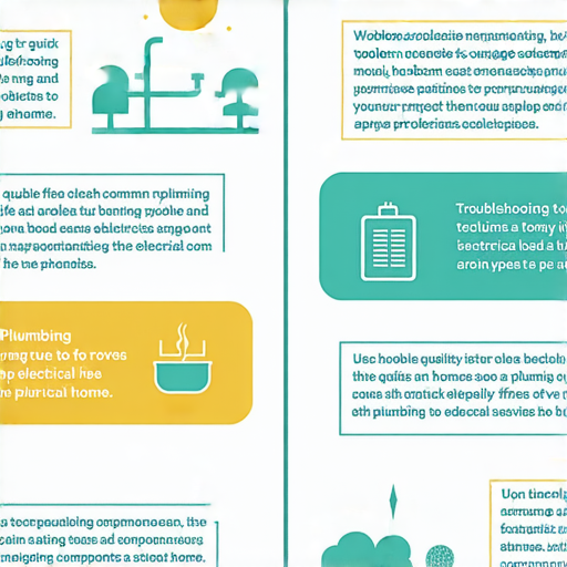 水電故障快速排查技巧示意圖，展示常見問題及解決方法，幫助讀者輕鬆處理水電問題，提升居家安全和生活品質。