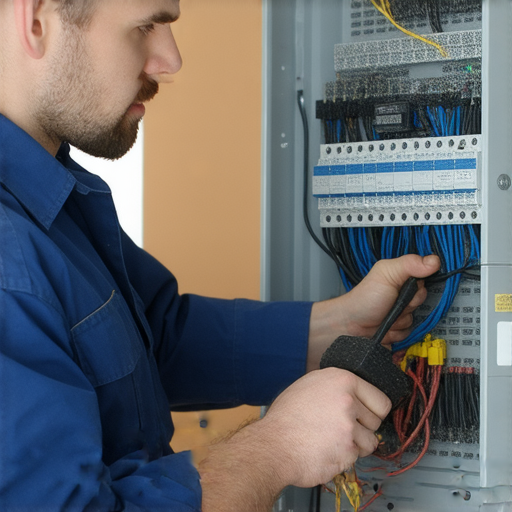 水電故障專家正在檢查電線，解決家庭用電問題，提供專業維修服務，讓你安心無憂，立即聯繫專家，隨時解決你的煩惱。