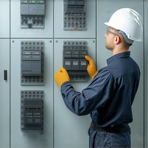 選擇最佳水電斷路器的專業服務，幫助家庭安全用電，確保生活無憂，圖片展示專業人士正在檢查和推薦適合的斷路器，展現選擇過程中的重要性與細節。