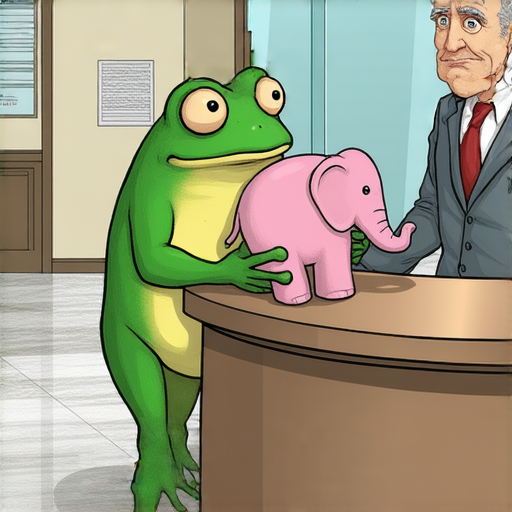 當然可以！這裡有一則笑話：

有一天，一隻青蛙走進銀行，對銀行經理說：「我想貸款。」  
銀行經理驚訝地問：「你有什麼擔保嗎？」  
青蛙掏出一個小小的粉紅色陶土小象，說：「這個可以嗎？」  
銀行經理看著陶土小象，覺得有點奇