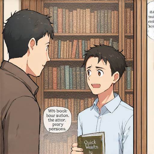 當然可以！這是一則輕鬆的笑話：

有一天，小明去書店買書。他看到一本書的封面寫著「如何快速致富」。

小明心裡想：「這本書一定值得買！」於是他迫不及待地問店員：「請問這本書的作者是誰？」

店員回答：「作者是個窮人。」

小明驚訝地說：「那他怎麼能