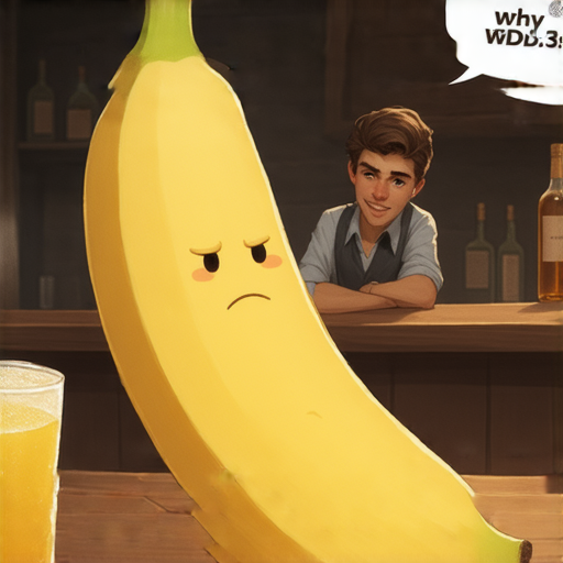 有一天，一隻香蕉走進了酒吧，酒保看著它，問道：「你為什麼那麼憂鬱？」

香蕉回應說：「因為我一直被剝皮，感覺好孤單！」