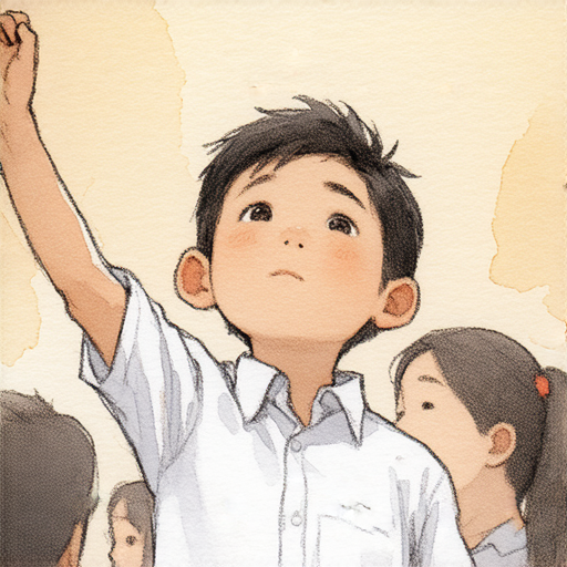 有一天，小明問他的老師：「老師，魚怎麼會知道水很深呢？」

老師想了想，回答說：「因為水中的魚看到水面上的天空，覺得水深就像是天空一樣！」

小明皺眉說：「可是如果魚不會游泳，它就看不到水面了，那它怎麼會知道水很深呢？」

老師愣住了，這時小明接著說：「所以其實