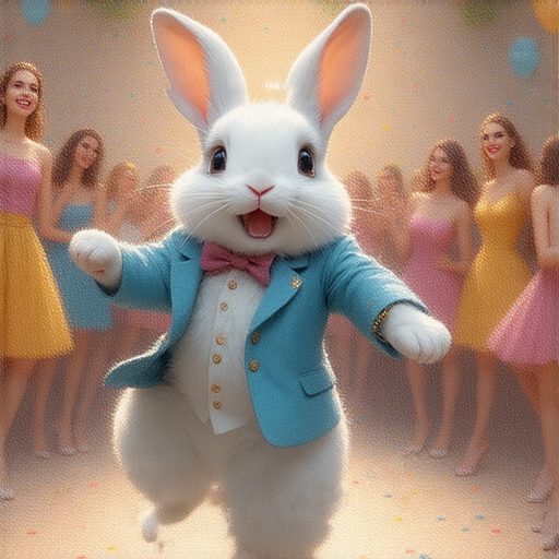 有一天，兔子去參加聚會，看到朋友們都在跳舞。兔子想要給大家一個驚喜，於是就開始瘋狂地跳了起來。

結果大家都笑了，兔子不好意思問：“我跳得很糟糕嗎？”

朋友們回答：“不是，你跳得很好，只是我們從來沒見過一隻兔子在跳桑巴！”

兔子驚訝地說