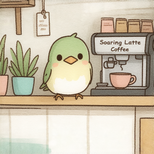有一天，一隻小鳥飛到咖啡店點了一杯咖啡。店員驚訝地問：「小鳥，你怎麼會喝咖啡？」

小鳥回答：「我早上起不來，喝了咖啡才有翱翔的力氣啊！」

店員笑著說：「那你應該點一杯『翱翔拿鐵』！」