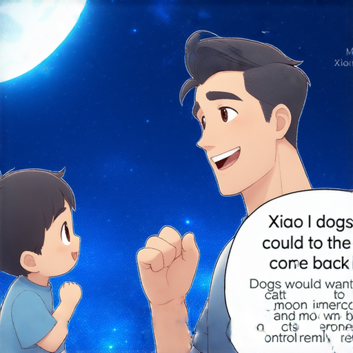 有一天，小明問他的爸爸：「爸爸，為什麼我們不能把狗送去月球？」

爸爸想了想，回答：「因為狗會一直想要回來，太空船不夠大讓牠一邊吠一邊跳！」

小明又問：「那如果我們把貓送去呢？」

爸爸笑著說：「那就更麻煩了，貓會在月球上開始遙控我們！」