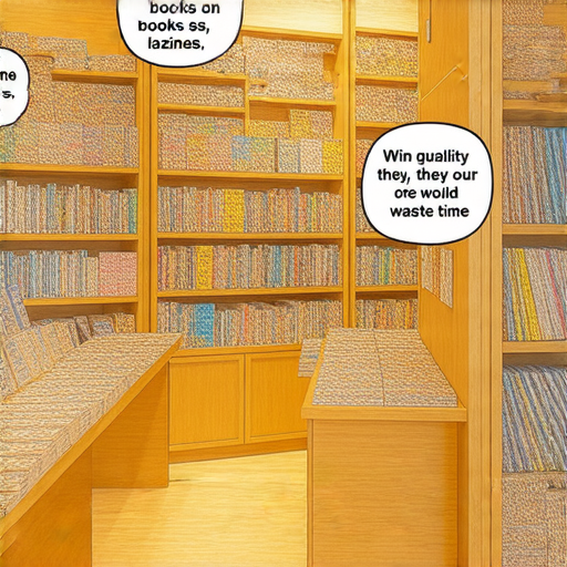 有一天，小明走進書店，問店員：「請問有沒有一本關於懶惰的書？」

店員想了想，回答：「有，但你還是別看了，會浪費時間的！」