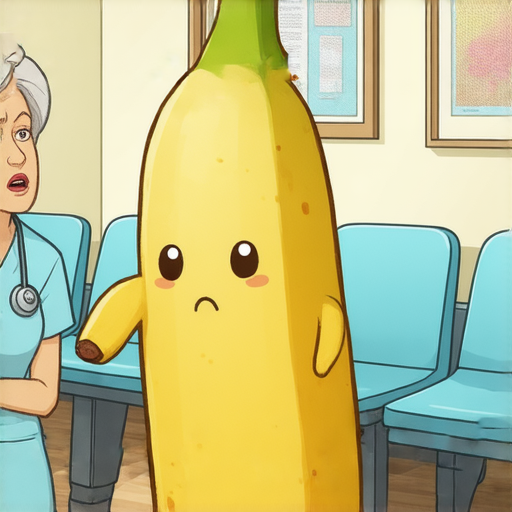 當然可以！這裡有一則笑話：

有一天，一隻香蕉走進了醫院，護士看到後驚訝地問：「你怎麼了？」

香蕉回答：「我感覺有點潰爛！」

護士笑著說：「那你應該試著讓自己放輕鬆，不要太緊張，這會讓你更好！」

香蕉聽了後，思考了一下，然後