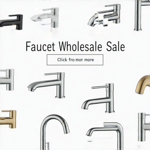 水龍頭批發特惠活動的宣傳圖片，展示多款水龍頭選擇，搭配水電專業服務資訊，讓家庭裝修更完美，提升居家生活質量，立即點擊了解。