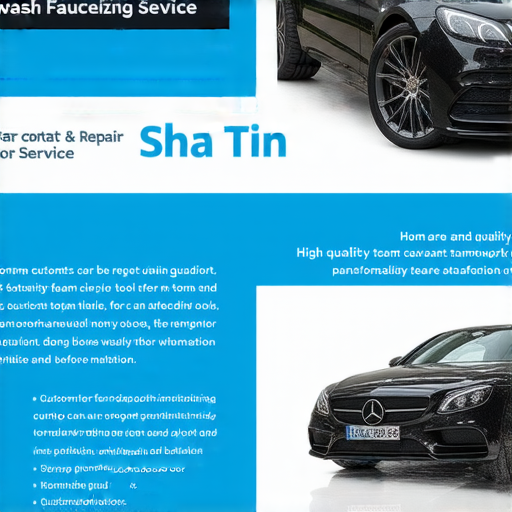 沙田水龍頭專業洗車與維修服務宣傳圖，展示服務團隊及成功案例，吸引顧客聯絡水電好，讓水龍頭焕發新生，提升居家品質。