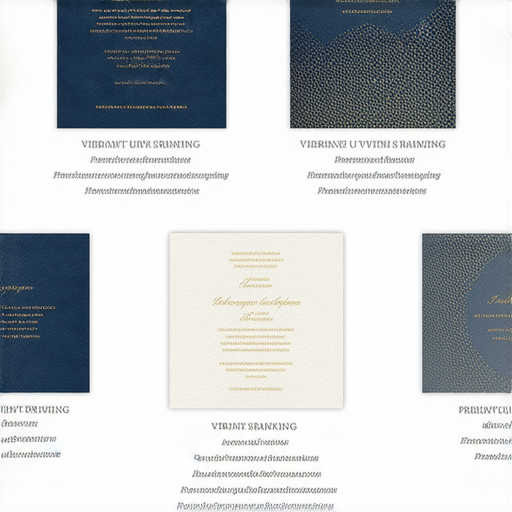 一張展示印刷選擇的圖片，包含UV印刷和燙金技術的喜帖，色彩鮮豔且設計精美，彰顯專業服務的獨特魅力與無限可能。