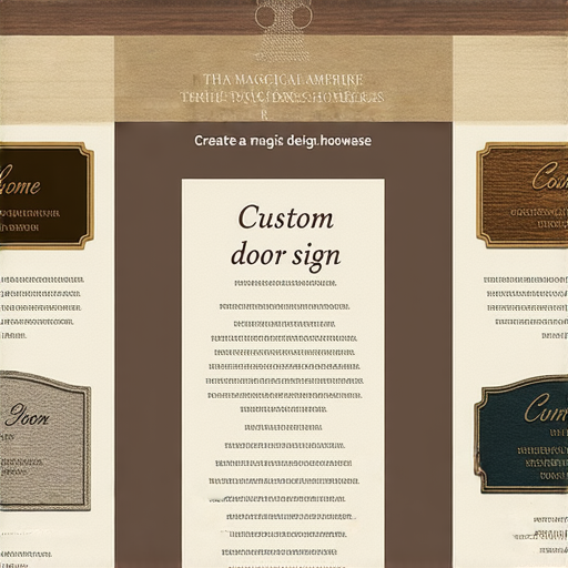 「專屬你的門牌魔法！立即訂製，讓家充滿個性與專業服務！」