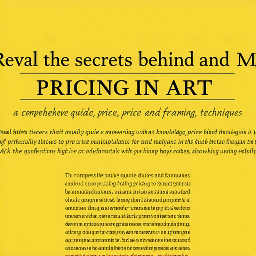 揭開價格背後的秘密，圖片展示報價、刷價與裝裱的全攻略，幫助讀者深入了解藝術品的定價策略與市場分析，提升購買的智慧。