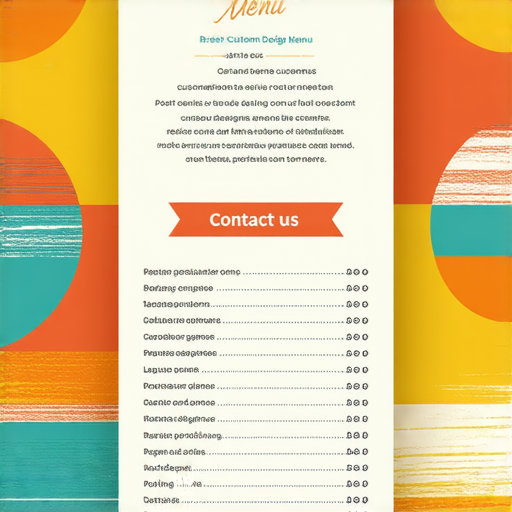 「免費設計專屬餐牌，輕鬆打造吸睛菜單，立即聯繫我們！」