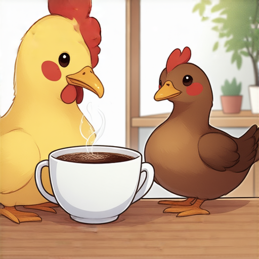 有一天，一隻雞和一隻鴨子走進咖啡廳，鴨子點了一杯咖啡，雞卻只要了一杯水。

鴨子問：「你為什麼不喝咖啡？」

雞回答：「我不想再被人類拿來煮咖啡了！」