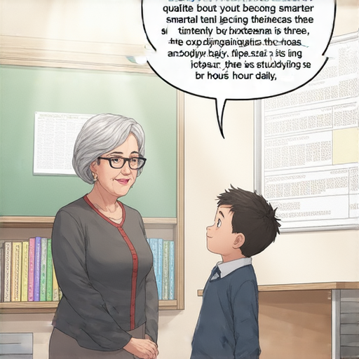 有一天，小明對他的老師說：「老師，我有一個問題，能讓我變得更聰明嗎？」

老師想了想，回答道：「當然可以！你只需要每天讀書三個小時！」

小明驚訝地問：「那假如我每天讀六個小時呢？」

老師微笑著說：「那你就能變得更厲害，成為超級聰明的人！」

小明點