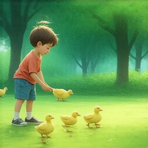 有一天，小明去餵鴨子，他拿著一些鴨食在公園裡走來走去。突然，一隻鴨子走過來，抬起頭來看著小明。

鴨子問：「你在餵我吃什麼？」

小明驚訝地回答：「我在餵你鴨食啊！」

鴨子搖搖頭說：「不，我是