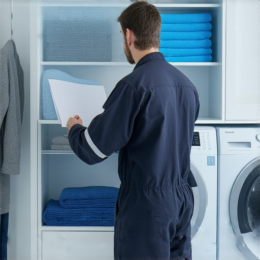 洗衣機跳電故障排除專業服務，技術人員正在檢查洗衣機電源，提供有效解決方案，確保設備正常運行，避免未來再次出現問題，提升用戶滿意度。