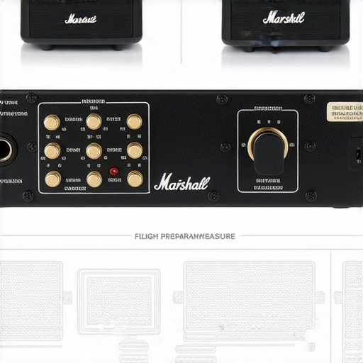 Marshall音響展示，包含設備連接圖示和專業維修服務資訊，飛行準備措施及常見連接問題解釋，幫助用戶全面了解音響性能和維護技巧。