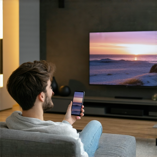 無線投屏器的應用場景，展現用戶透過無線投屏技術享受影音娛樂的過程，並強調專業維修服務的重要性，探索無限可能的全新視聽體驗。