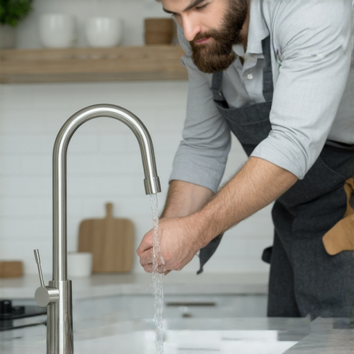 35mm水龍頭展示其多種用途，圖中顯示專業人士正在安裝水龍頭，並介紹其用於家庭及商業用途的優勢，提升生活品質的專業服務，立即了解更多。