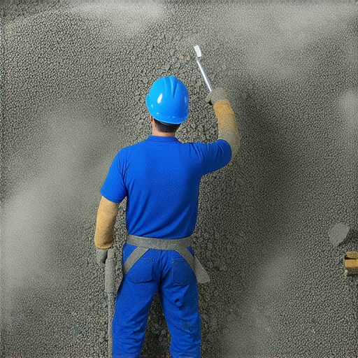 水泥堵塞問題的解決技巧，專業水電服務展示，快速溶解水泥的工程場景，展示工具及操作，強調效率與專業，讓您輕鬆應對水泥堵塞的困擾。
