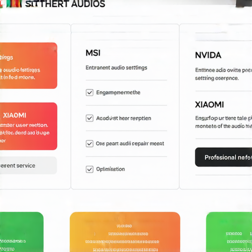 「揭開音效設定秘訣！MSI、NVIDIA、小米最佳調整方法，還有專業維修服務等你來探索！」