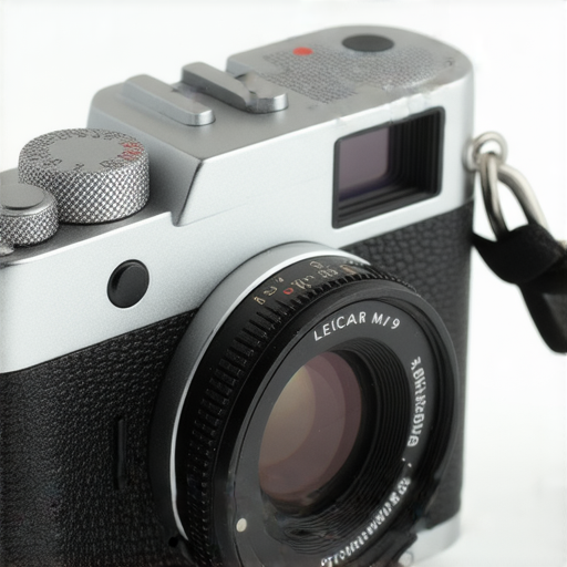 二手Leica M9相機的細節展示，強調其無限魅力，並提醒觀眾聯繫專業維修服務以獲得最佳使用體驗。