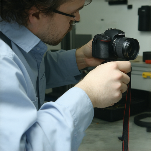 相機報價大揭秘專業維修服務展示，技術人員專心檢查相機，確保每部相機都能完美捕捉每一刻，讓您享受高品質攝影體驗。