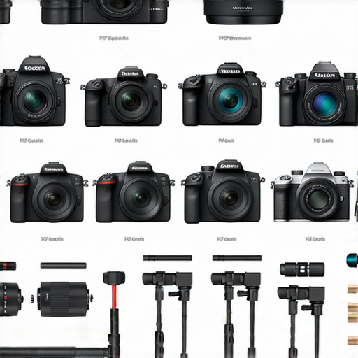 高性價比相機盤點圖片，展示多款相機型號及其特點，透過明亮的色彩和清晰的細節讓消費者輕鬆選擇，還能了解我們提供的專業維修服務。
