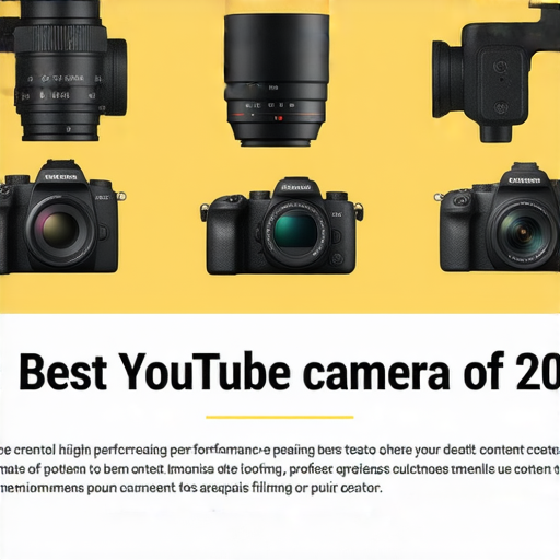 2023 年最佳 YouTube 相機推薦的圖像，展示多款高效能相機，適合影片創作者使用，還有提供專業維修服務的信息，適合想提升拍攝品質的用戶了解。