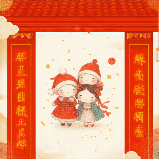 揮春卡通圖創意設計，迎接新年的喜慶氛圍